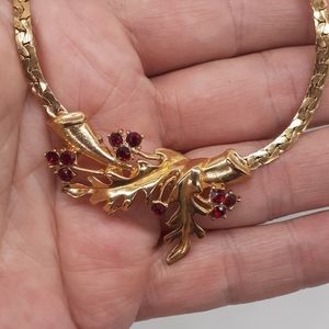 Necklace 1960s fall rhinestone beauty